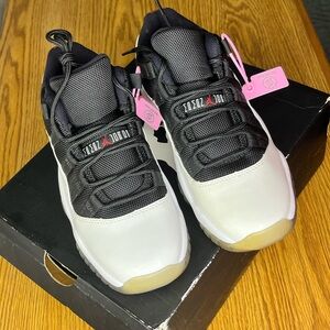 Jordan Black and White Sneakers with Patent Leather